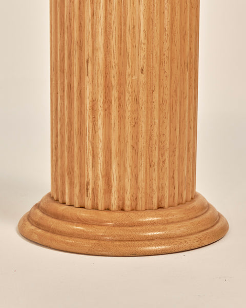 1950's French Solid Fluted Pine Pedestal