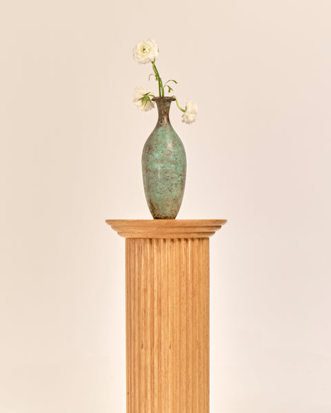 1950's French Solid Fluted Pine Pedestal