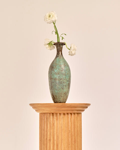 1950's French Solid Fluted Pine Pedestal