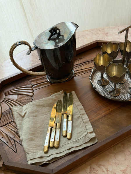 French Art Deco Wood Tray by A. Marchand