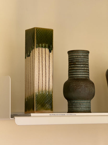 Modernist Japanese Rectangular Ceramic Vase