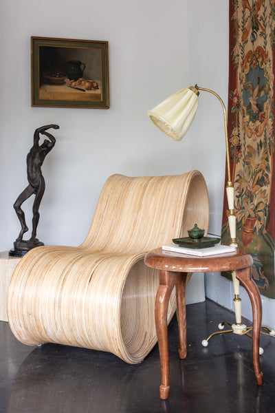 Aldo Tura Lacquered Goatskin Side/Occasional Table