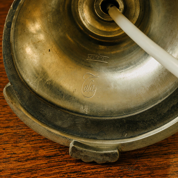 1930s Swedish Pewter Table Lamp by Celestin Andersson