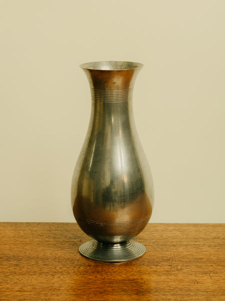 1930s Polished Pewter Lidded Urn by C.G Hallberg, attributed to Sylvia Stave