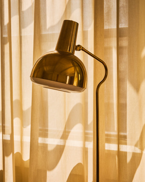 1950s Swedish ASEA Brass Floor Lamp