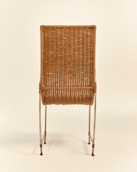Rattan and Steel Hoop Chair
