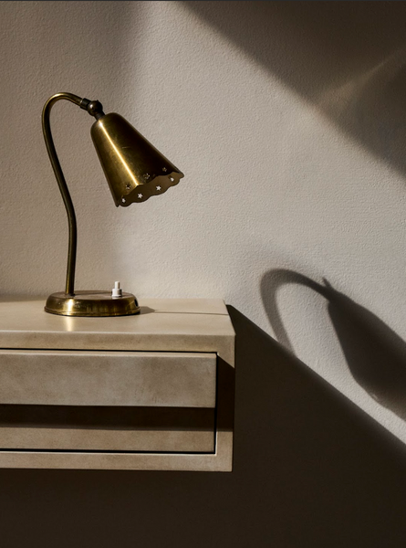 1940s Danish Brass Table Lamp
