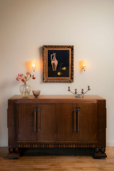 1938 Swedish Pewter Candelabra by Edvin Ollers for GAB Tenn