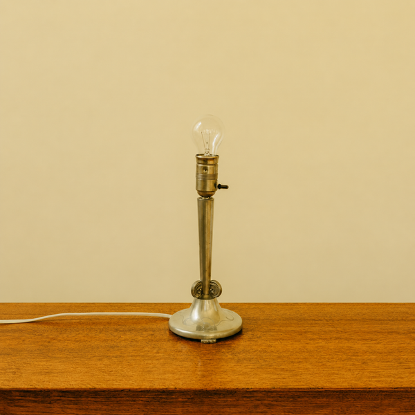 1930s Swedish Pewter Table Lamp by Celestin Andersson