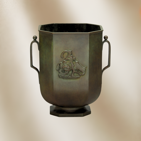 1930's Patinated Bronze Vessel by Just Andersen for GAB Brons