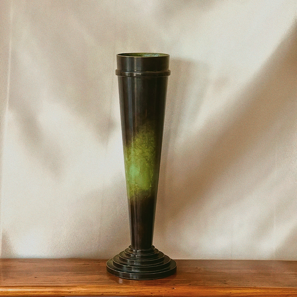 1930s Swedish Grace Ystad Brons Vase