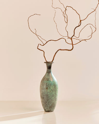 Patinated Bronze Verdigris Vase Attributed to GAB, Sweden