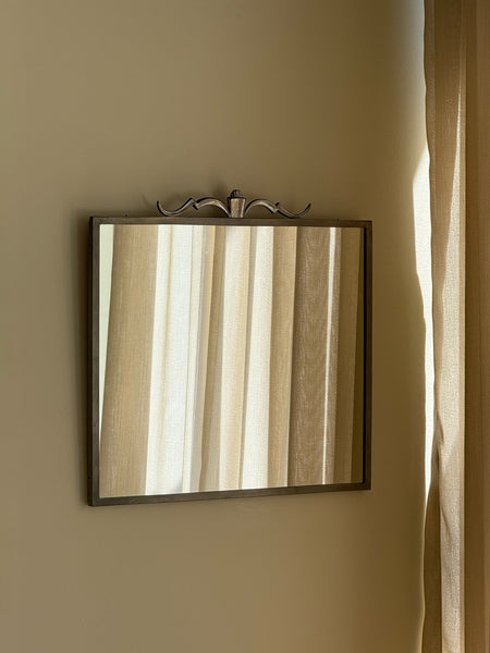 Art Deco Pewter Mirror by Edvin Ollers