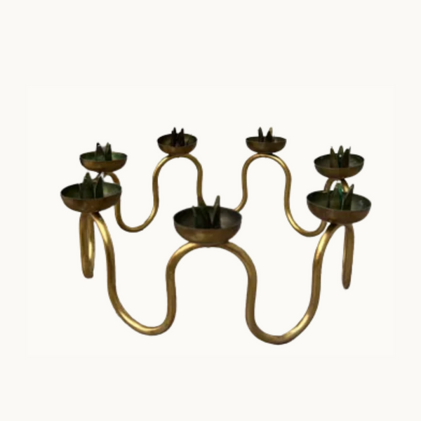 Circular Brass Candelabra