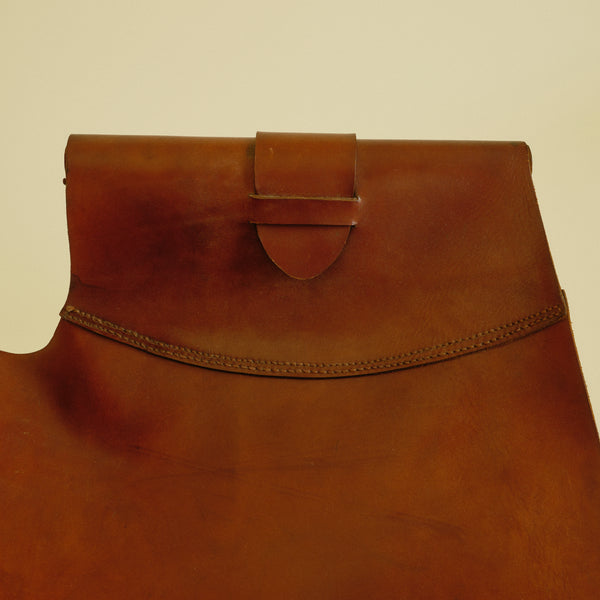 1965 Brutalist Leather and Steel Sling Chair