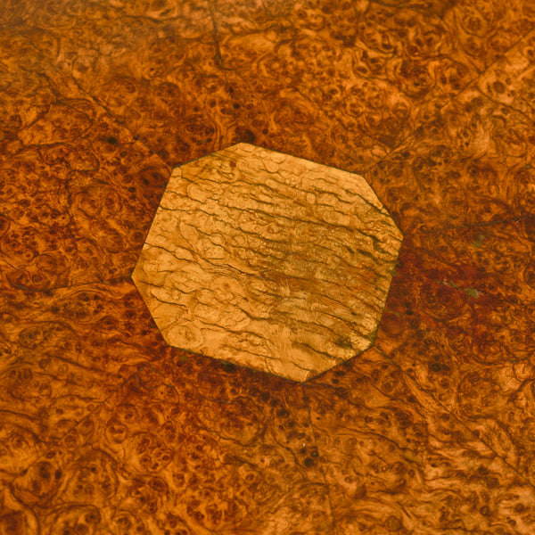1940s French Art Deco Burl Wood Occasional Table