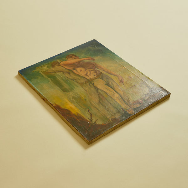 Oil Painting of Surreal Figure By Francisco Poblet, 1968