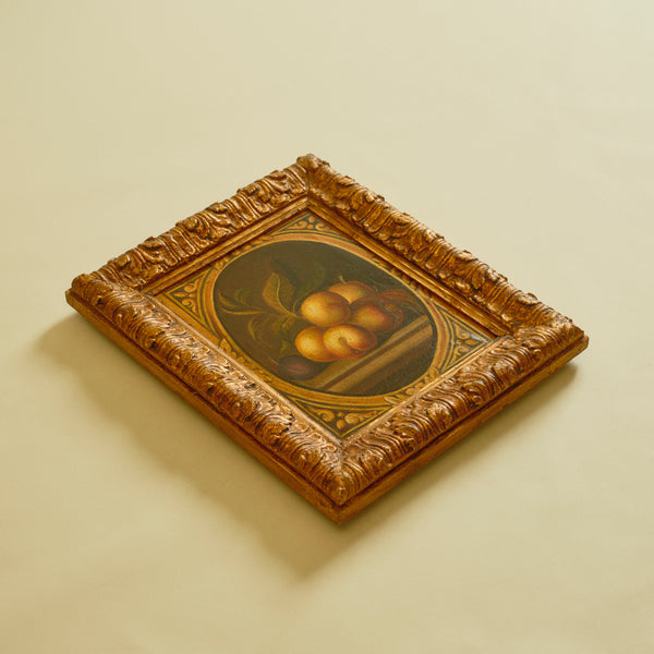 Early 1900s Baroque Spanish Oil Painting of Peaches