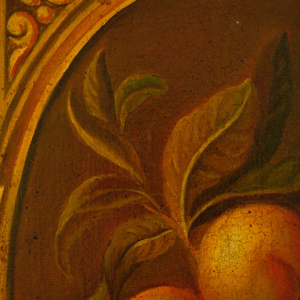 Early 1900s Baroque Spanish Oil Painting of Peaches