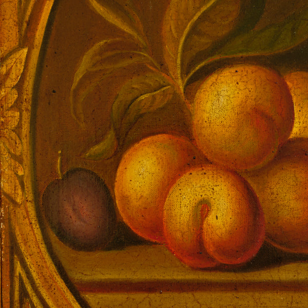 Early 1900s Baroque Spanish Oil Painting of Peaches