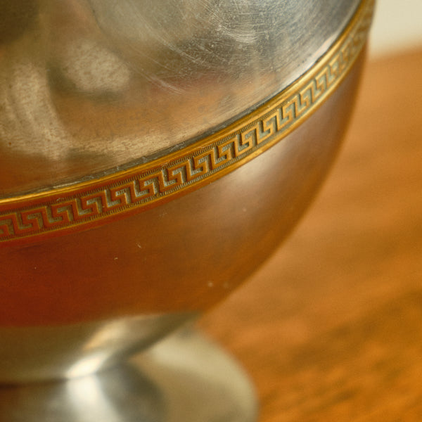 1930s Art Deco Swedish Polished Pewter Handled Vase/Jug by JL Hultman for Svenskt Tenn