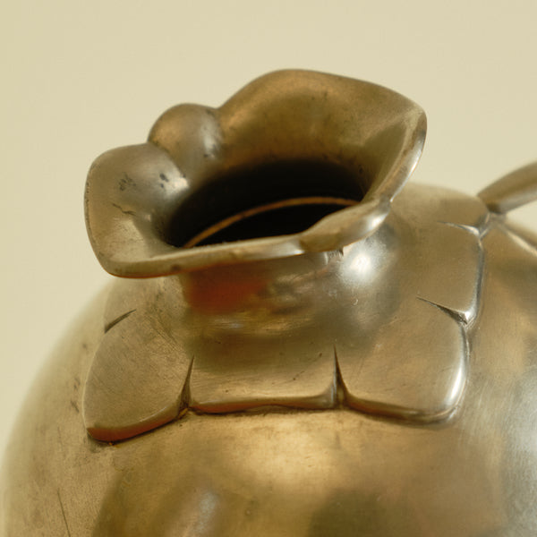 1930s Art Deco Swedish Polished Pewter Handled Vase/Jug by JL Hultman for Svenskt Tenn