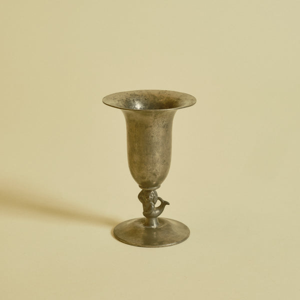 1930s Danish Just Andersen Art Deco Pewter Mermaid Vase