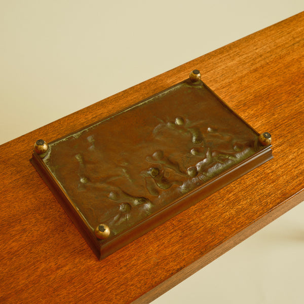 1920s French Bronze Footed Tray