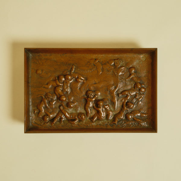 1920s French Bronze Footed Tray