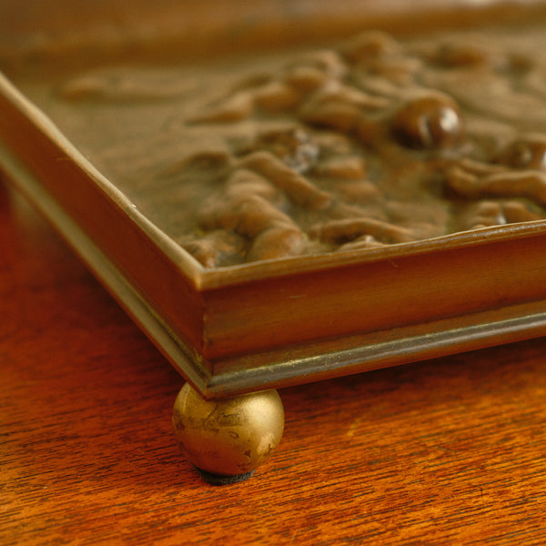 1920s French Bronze Footed Tray