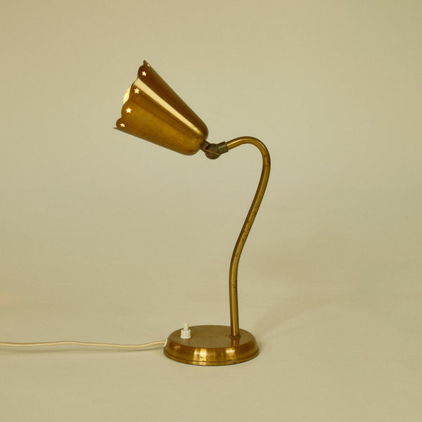 1940s Danish Brass Table Lamp