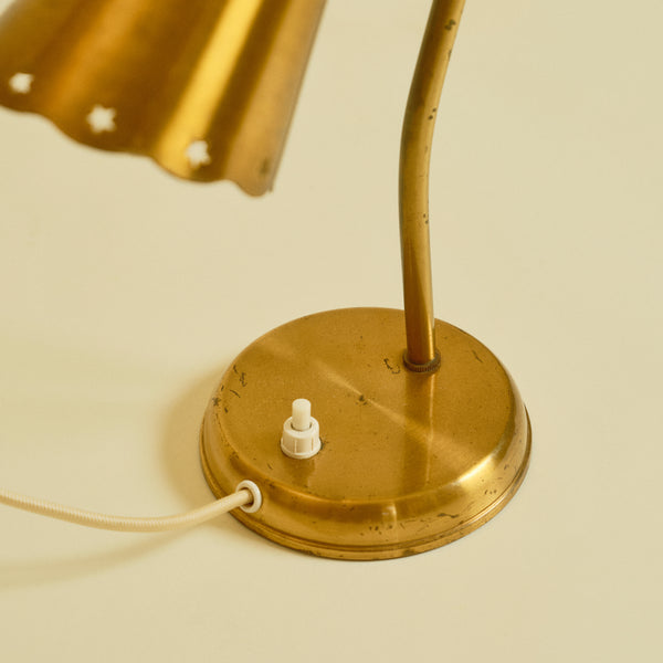 1940s Danish Brass Table Lamp