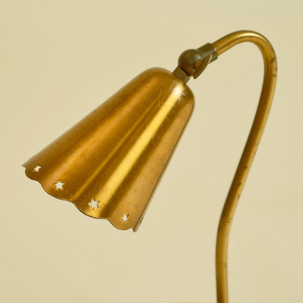 1940s Danish Brass Table Lamp