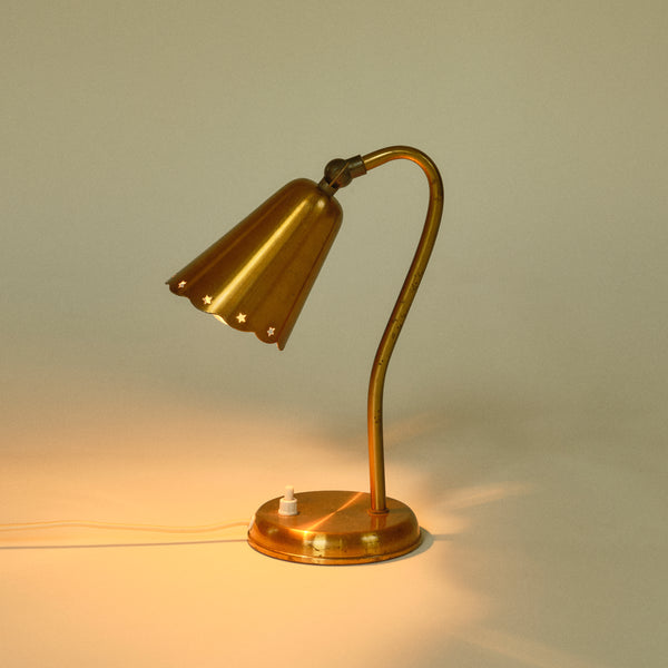 1940s Danish Brass Table Lamp