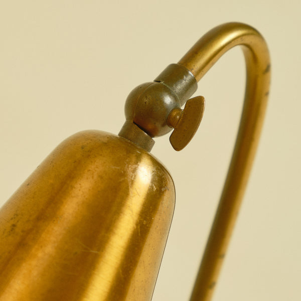 1940s Danish Brass Table Lamp