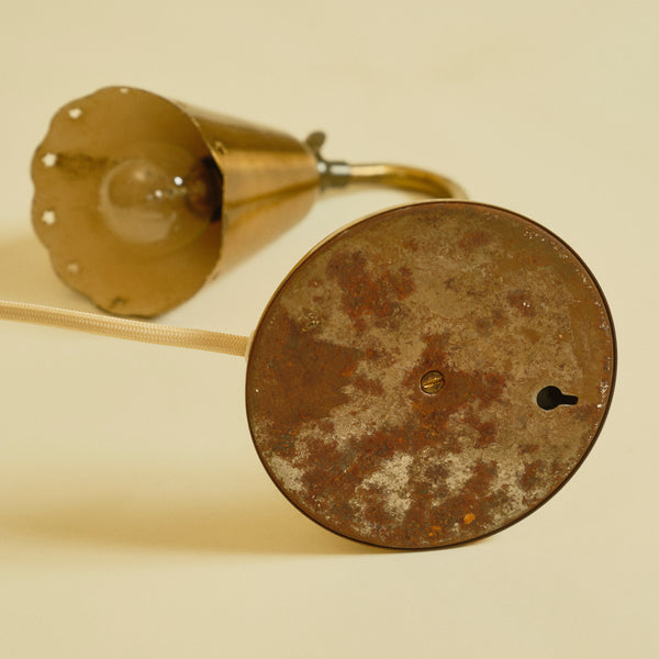 1940s Danish Brass Table Lamp