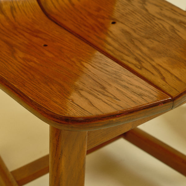 1960s Belgian Dark Wood Brutalist Chairs, Set of Four