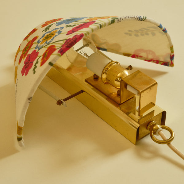 *ON HOLD* Pair of Boréns Brass Wall Sconces with Josef Frank “California” Textile Shades