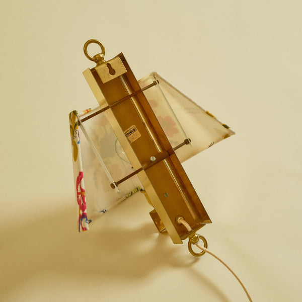 *ON HOLD* Pair of Boréns Brass Wall Sconces with Josef Frank “California” Textile Shades