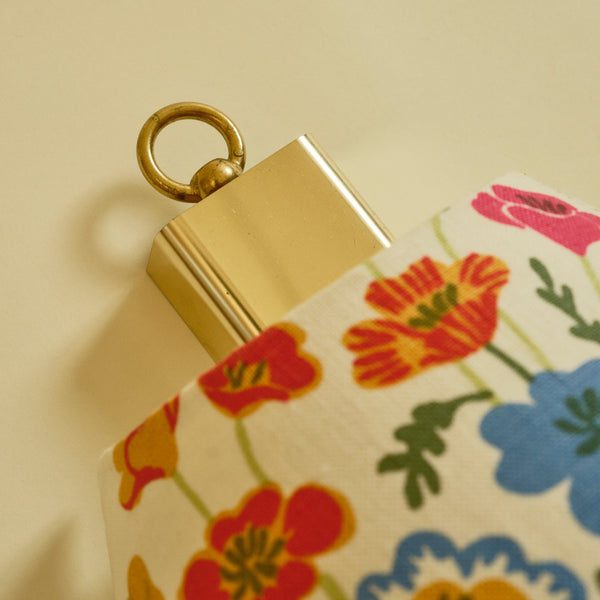 *ON HOLD* Pair of Boréns Brass Wall Sconces with Josef Frank “California” Textile Shades