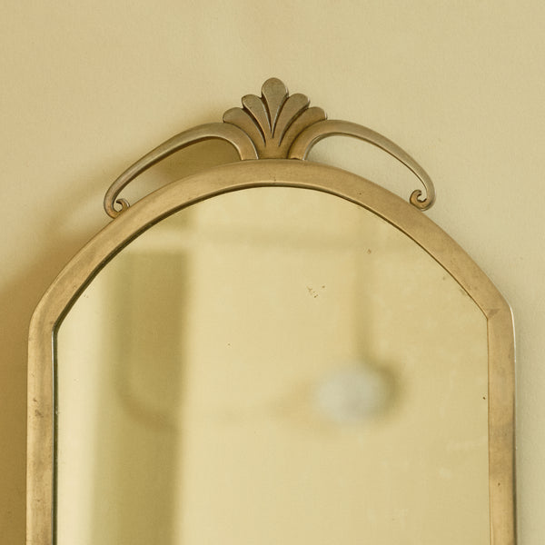 Pair of Pewter Mirrored Wall Candle Holders