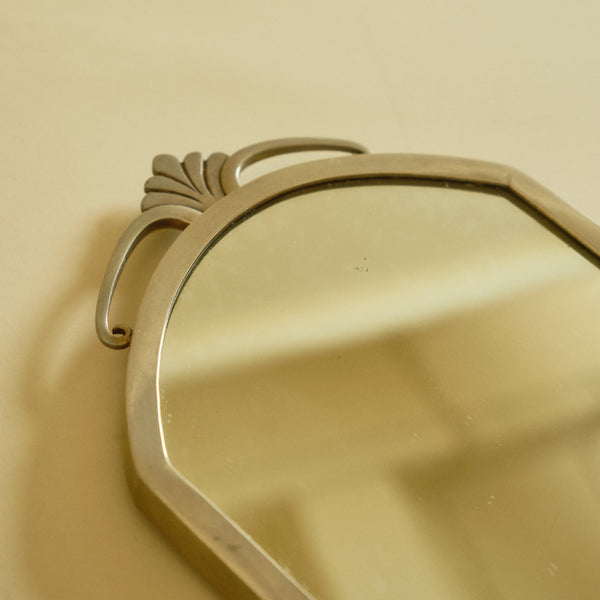 Pair of Pewter Mirrored Wall Candle Holders