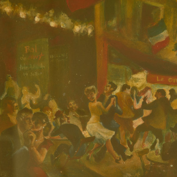 French Nightlife Oil Painting By Raymond Houlihan (1923 - 1991)