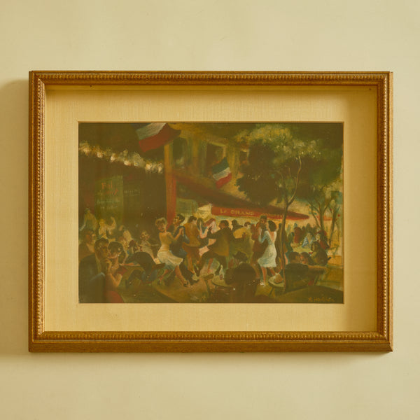 French Nightlife Oil Painting By Raymond Houlihan (1923 - 1991)