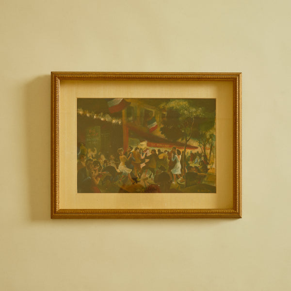 French Nightlife Oil Painting By Raymond Houlihan (1923 - 1991)