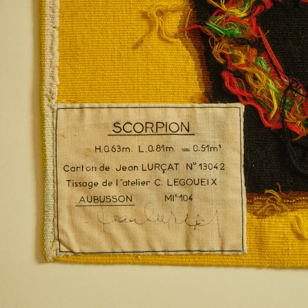 Aubusson "Le Scorpion" Tapestry by Jean Lurcat, 1892 - 1966