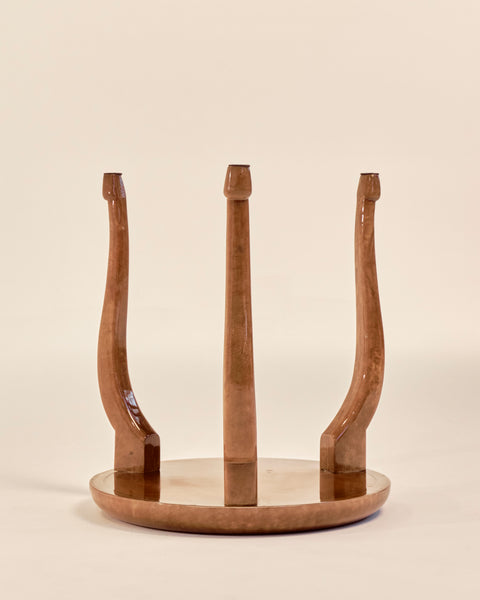 Aldo Tura Lacquered Goatskin Side/Occasional Table