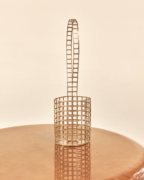 Silver  "Glitterwerk" Flowerbasket by Josef Hoffmann for Wiener Werkstätte