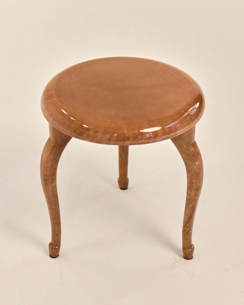 Aldo Tura Lacquered Goatskin Side/Occasional Table