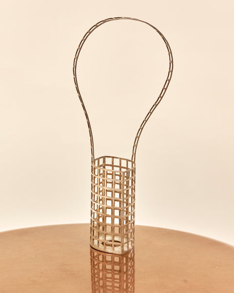 Silver  "Glitterwerk" Flowerbasket by Josef Hoffmann for Wiener Werkstätte
